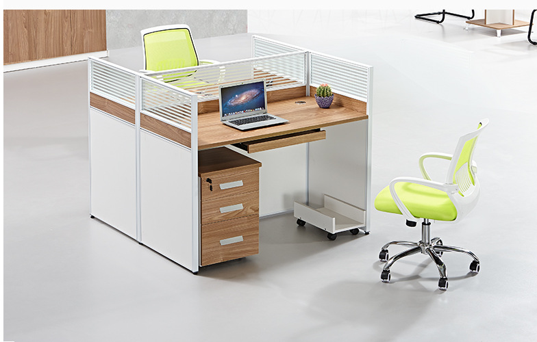 办公家具 隔断卡位组合职员桌现代简约4人屏风办公桌板式