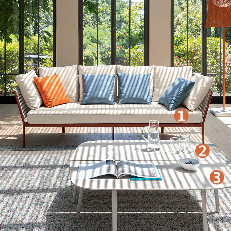 Outdoor furniture Rattan tables and chairs balcony Rattan chairs furniture sky garden balcony sofa