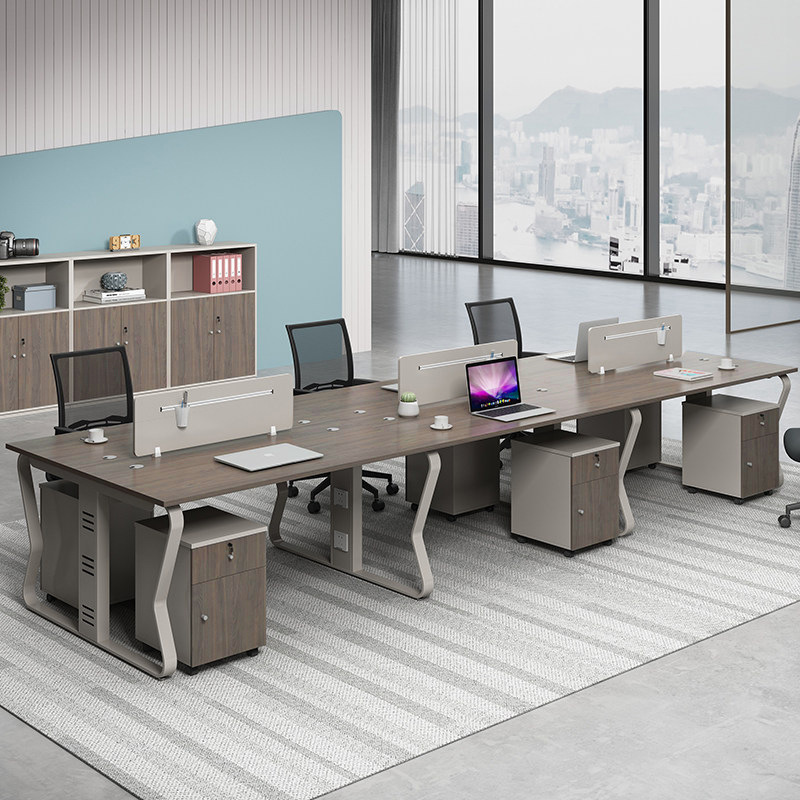 办公桌家具 现代简约4/6/8人位办公室屏风职员工位