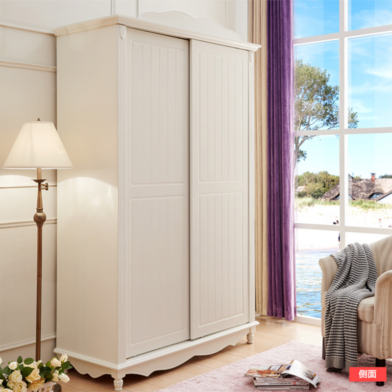 儿童家具 卧室衣柜家用 平开门衣柜简易 多功能储物两门衣柜