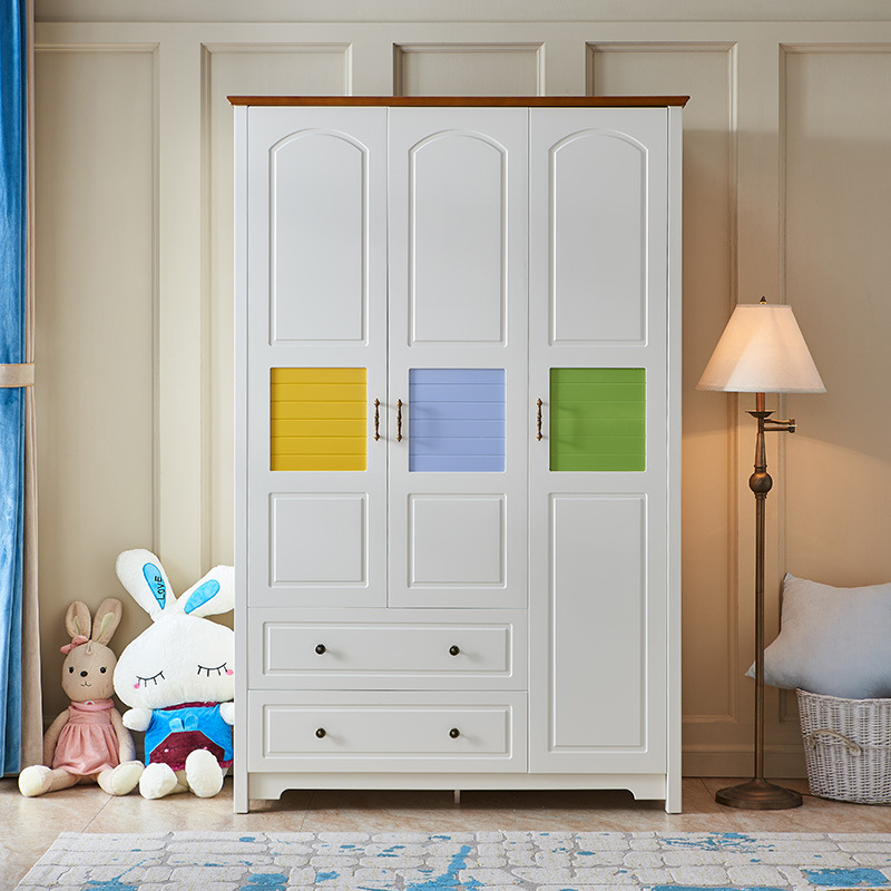 儿童家具 儿童衣柜 卧室三门衣柜 抽屉式收纳储物家用多功能平开门 儿童家具 儿童衣柜 卧室三门衣柜 抽屉式收纳储物家用多功能平开门