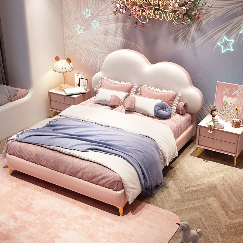 儿童家具 梦幻网红少女床儿童床卡通可爱云朵床 儿童家具 梦幻网红少女床儿童床卡通可爱云朵床