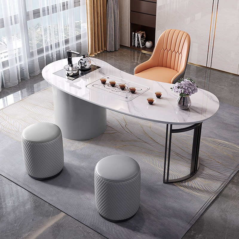 办公家具 意式轻奢岩板茶台 办公一体茶桌椅 办公家具 意式轻奢岩板茶台 办公一体茶桌椅