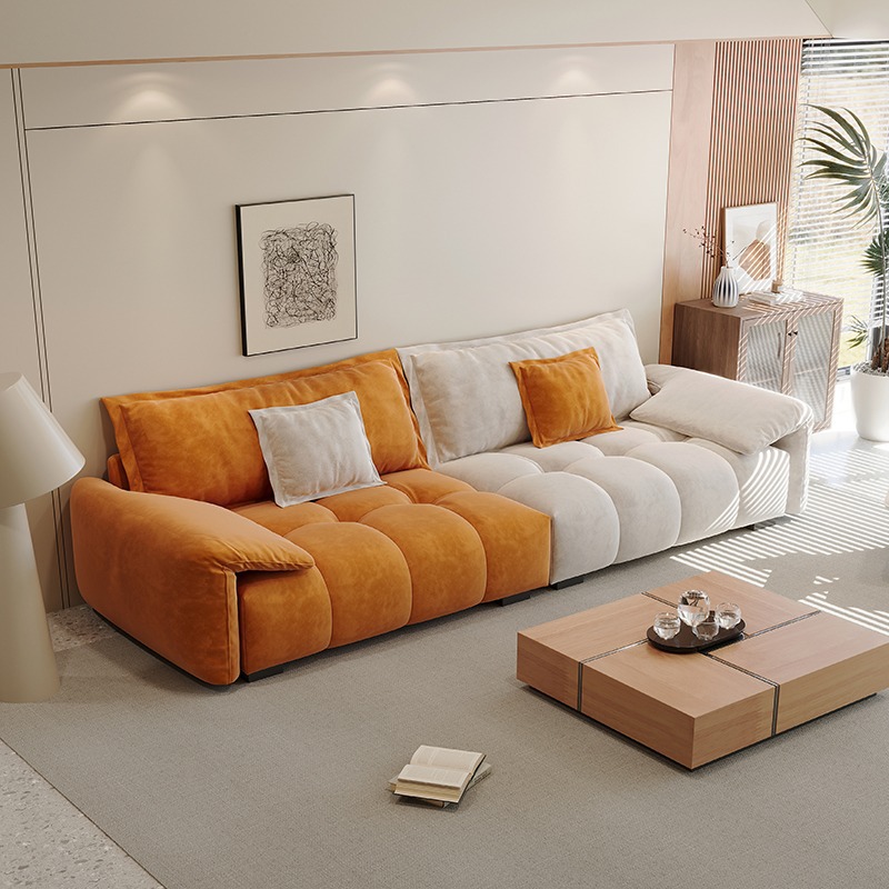 简约家具 北欧极简直排意式布艺沙发沙发 简约家具 北欧极简直排意式布艺沙发沙发