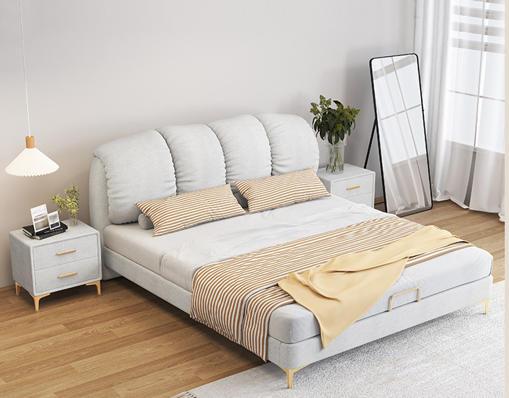 现代简约布艺软床推荐 云朵科技布艺软床