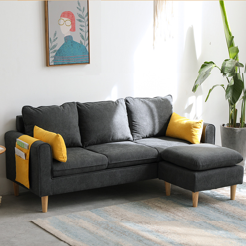 北欧家具 小户型布艺沙发 简约双三人沙发经济型