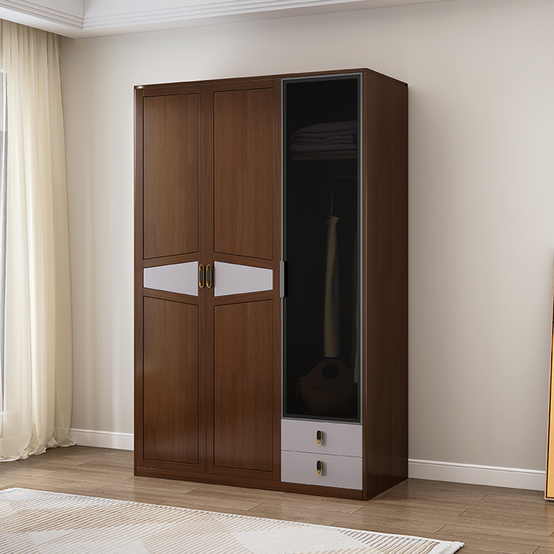 Nordic furniture children's two-door three-door solid wood wardrobe rubber wood solid wood wardrobe Nordic furniture children's two-door three-door solid wood wardrobe rubber wood solid wood wardrobe