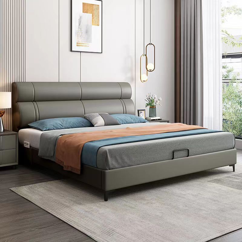 简约家具 意式极简皮艺床 简约现代轻奢软包皮床 简约家具 意式极简皮艺床 简约现代轻奢软包皮床