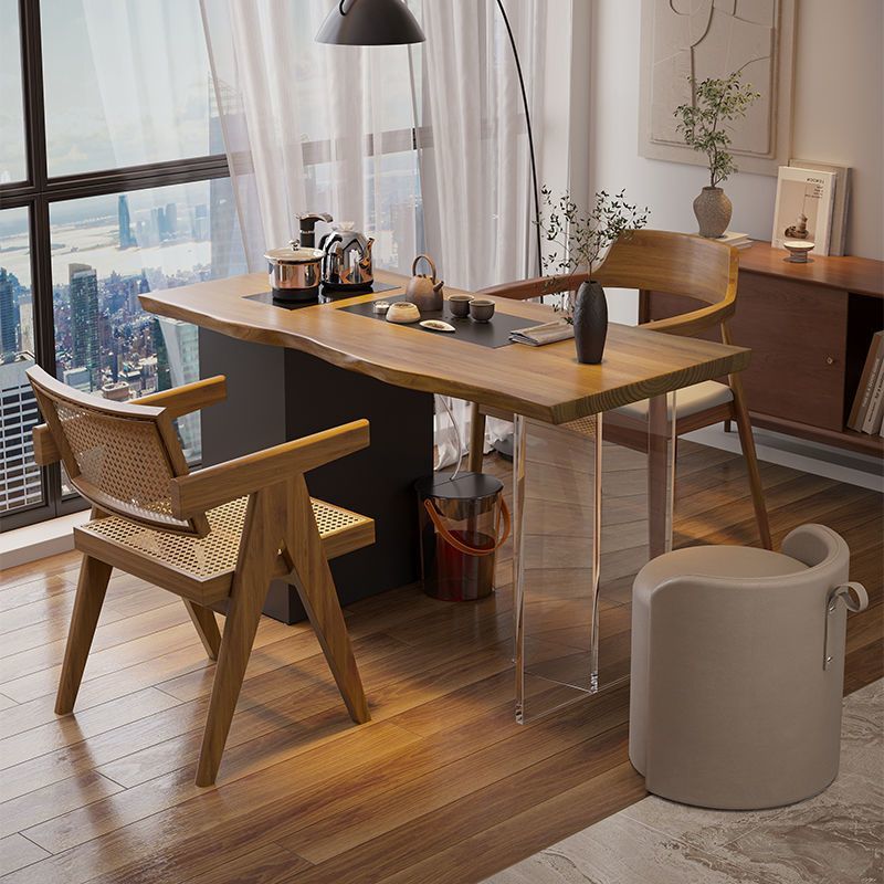 New Chinese furniture solid wood tea table tea table and chair modern simple home kung fu tea table New Chinese furniture solid wood tea table tea table and chair modern simple home kung fu tea table