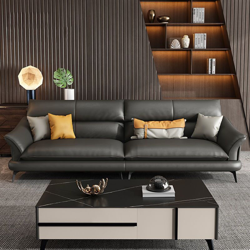 Nordic furniture Nordic luxury leather art sofa Italian simple head layer cowhide leather art sofa Nordic furniture Nordic luxury leather art sofa Italian simple head layer cowhide leather art sofa