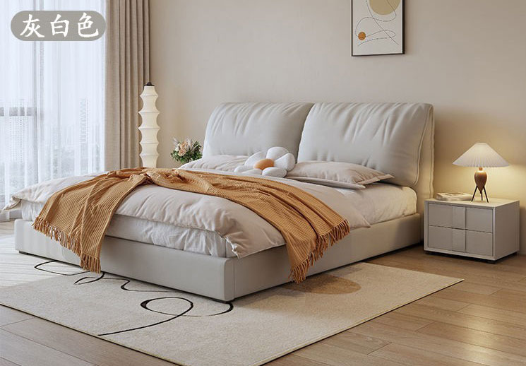 简约家具 意式极简布艺床 卧室软包布艺双人床 简约家具 意式极简布艺床 卧室软包布艺双人床