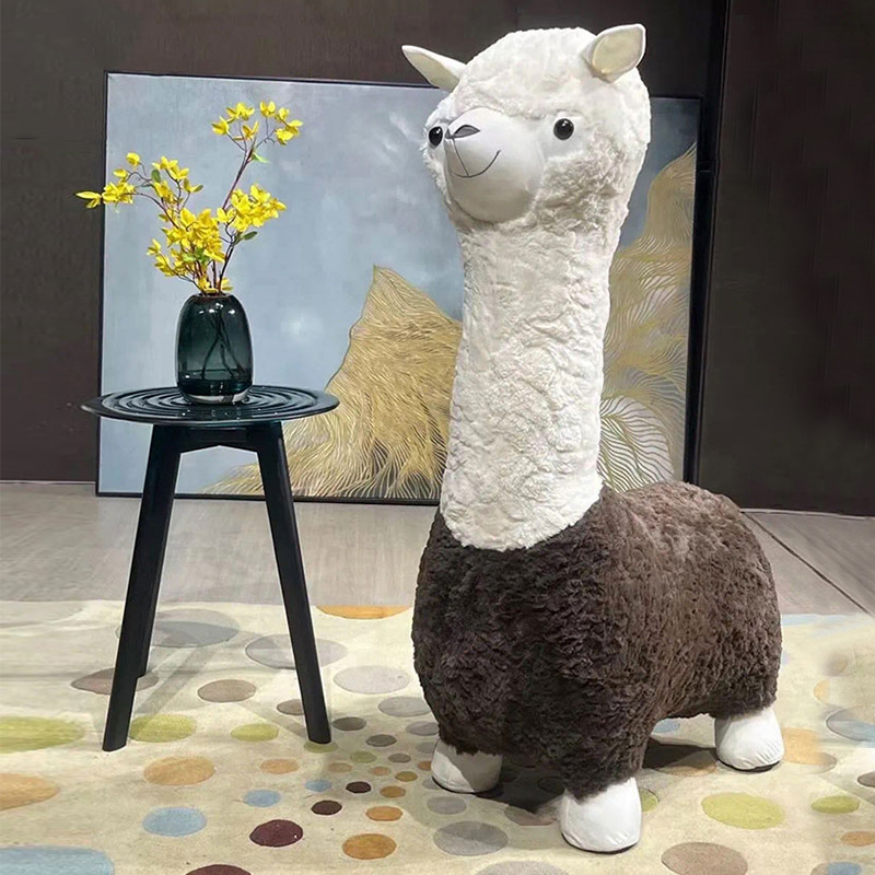 简约家居 羊驼椅 懒人沙发 创意卡通玩偶休闲座椅