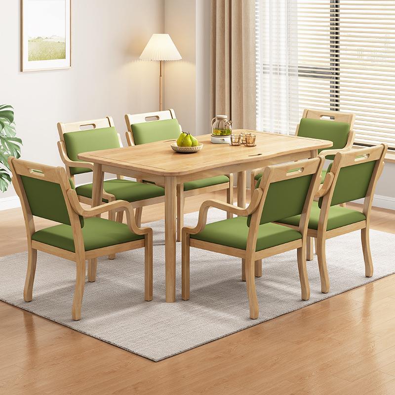 Nordic solid wood dining room furniture suitable for aging dining tables and chairs