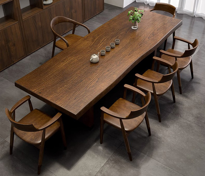 Tea table tea table new Chinese solid wood board tea table and chair Tea table tea table new Chinese solid wood board tea table and chair