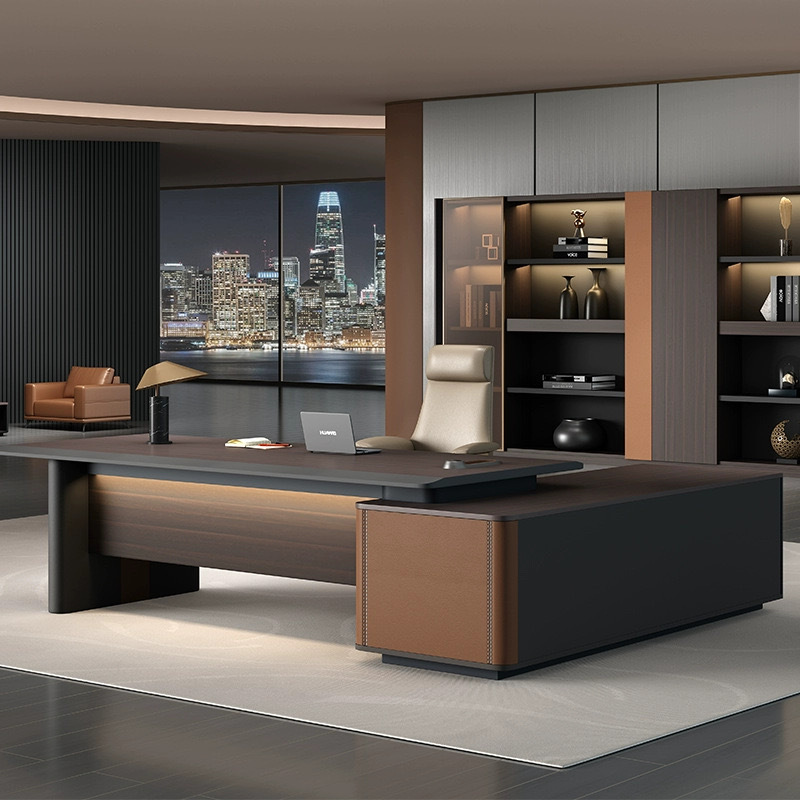 办公家具 总裁桌老板办公桌椅 简约现代办公室主管大班台