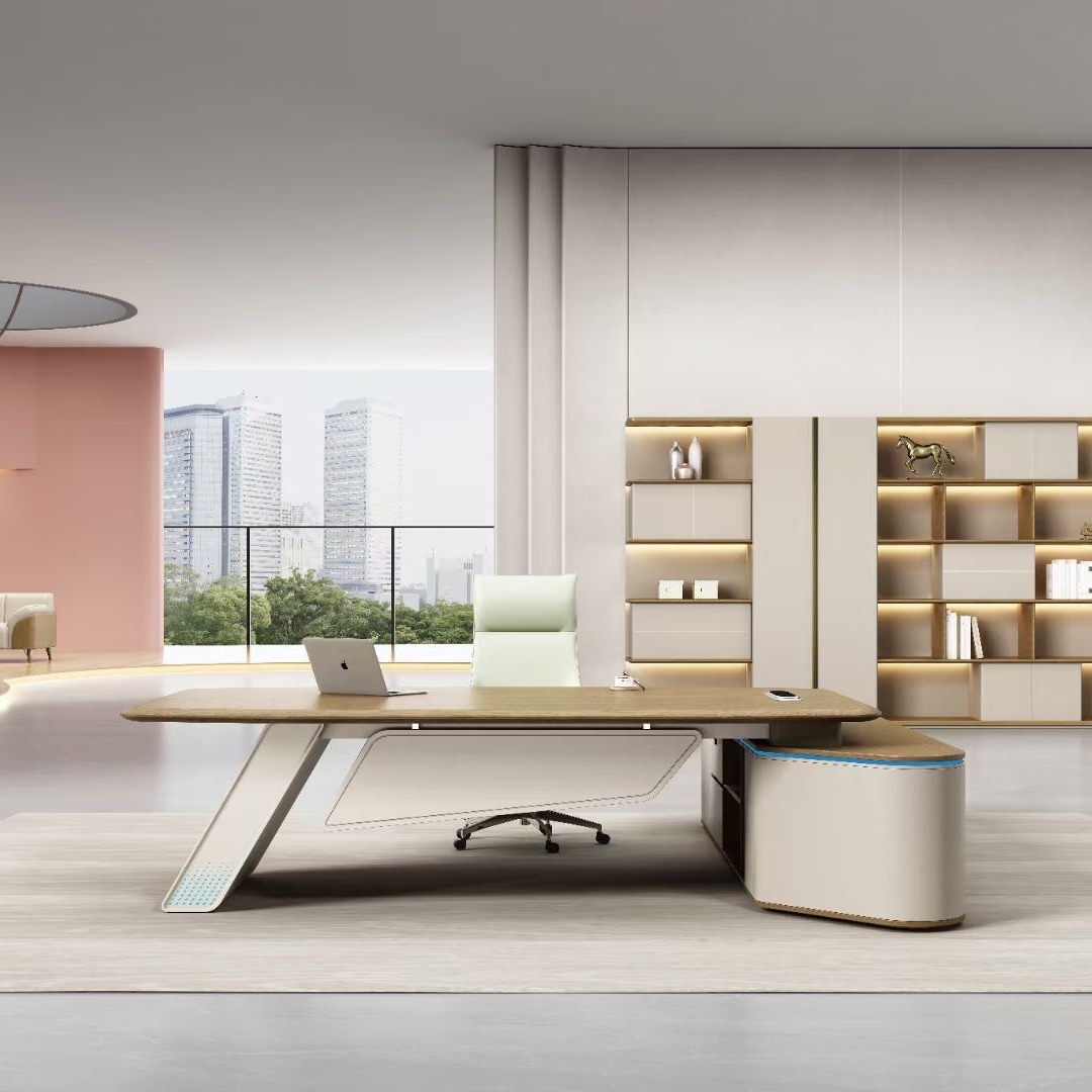 办公家具 轻奢老板桌总裁桌 办公室桌椅组合