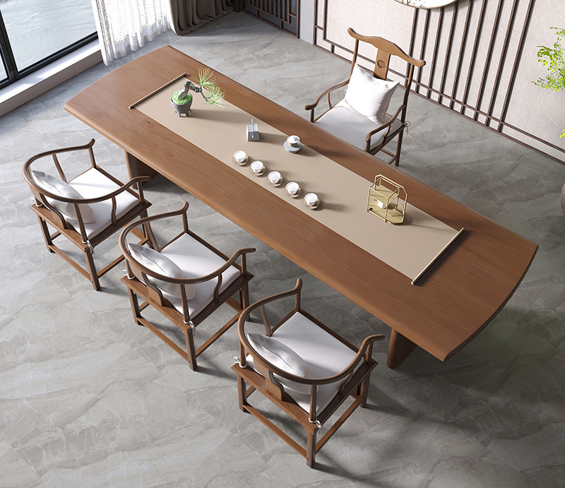 Tea table Tea table New Chinese big board tea table office Zen tea table