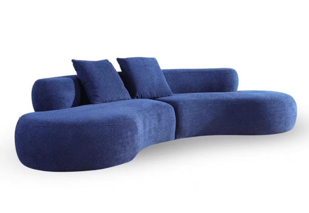 奢华异形，Baxter泰迪绒弧形沙发，演绎别墅风范