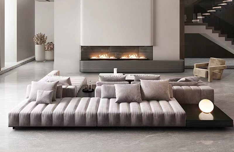 时尚与舒适的完美融合——意大利创意双面坐布艺沙发