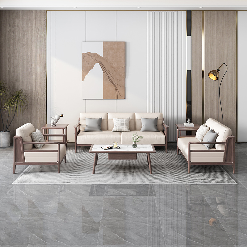 Nordic style solid wood sofa, simple not simple!