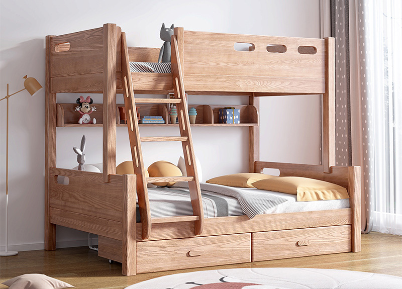 Solid wood bunk beds Children's beds Multi-functional combination bunk beds two high and low beds