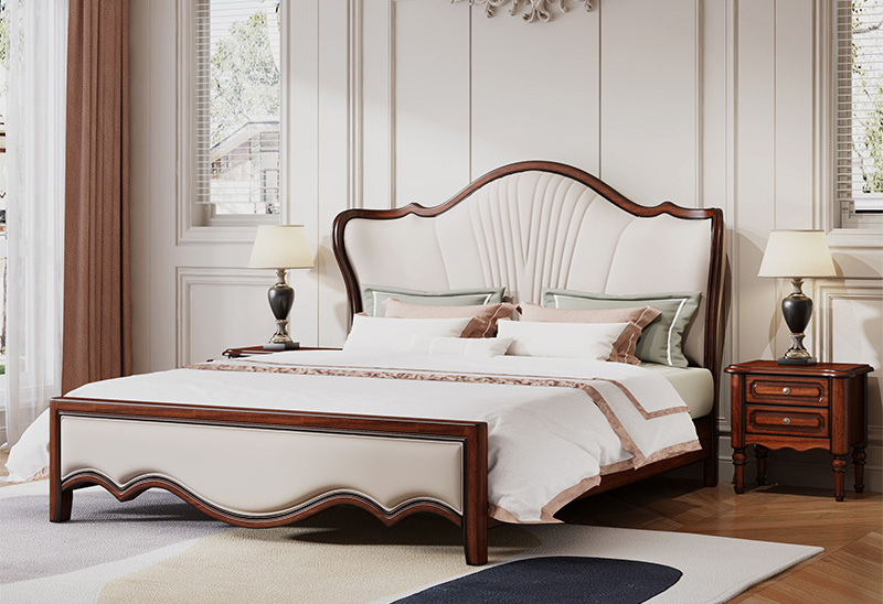 American furniture American country retro bed modern simple European master bedroom antique big bed wedding bed