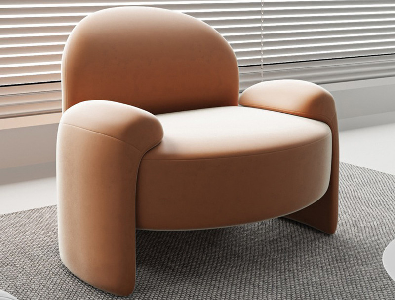 Wabi-sabi single sofa chair lazy casual chair network red cream Nordic modern simple lovely