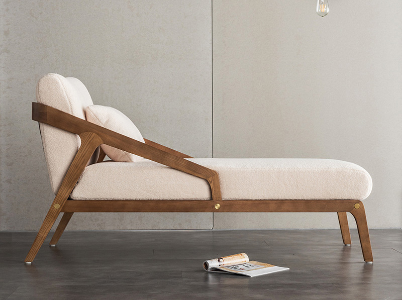 Nordic lazy sofa sofa back sofa bed balcony lunch break leisure sofa chair net red outdoor recliner chair