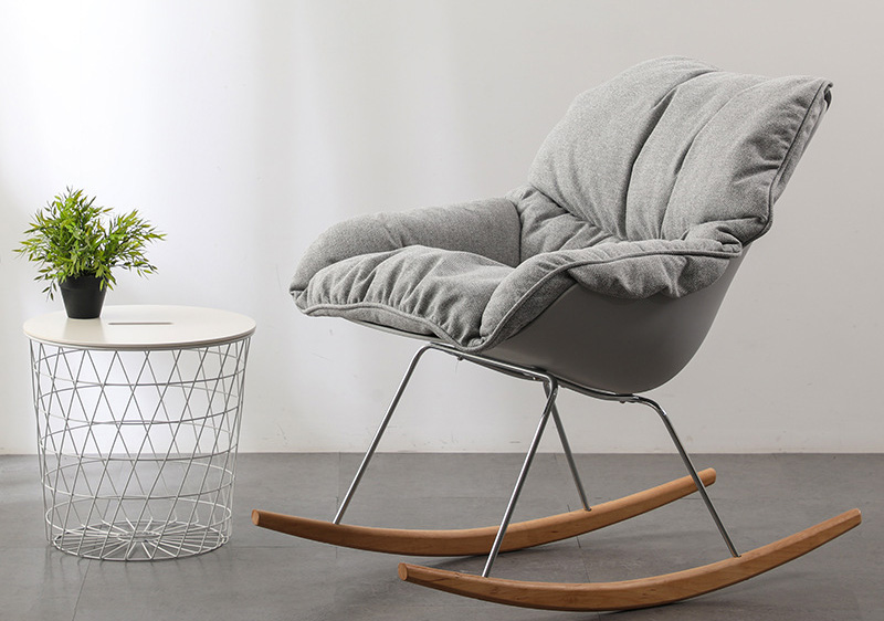Nordic fashion designer rocking chair Living room sofa chair single casual lazy chair Modern simple balcony rocking chair