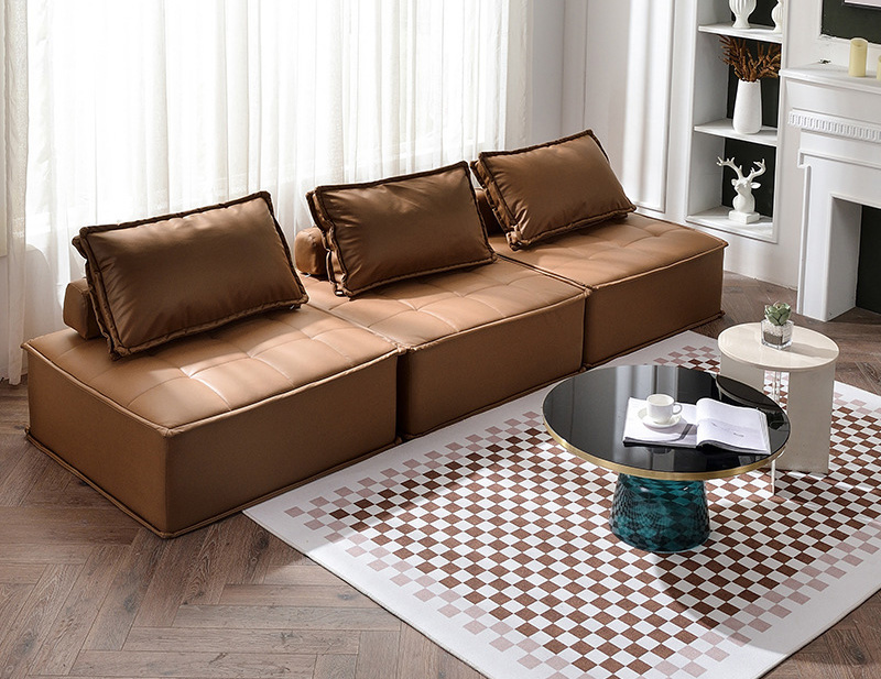 Nordic floor small living room sofa tofu block module single sofa minimalist tatami lazy sofa chair