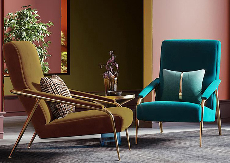 Nordic thousand-bird lattice single sofa chair light luxury extremely simple chair Bedroom living room lazy sand chair balcony lounge lounge chair