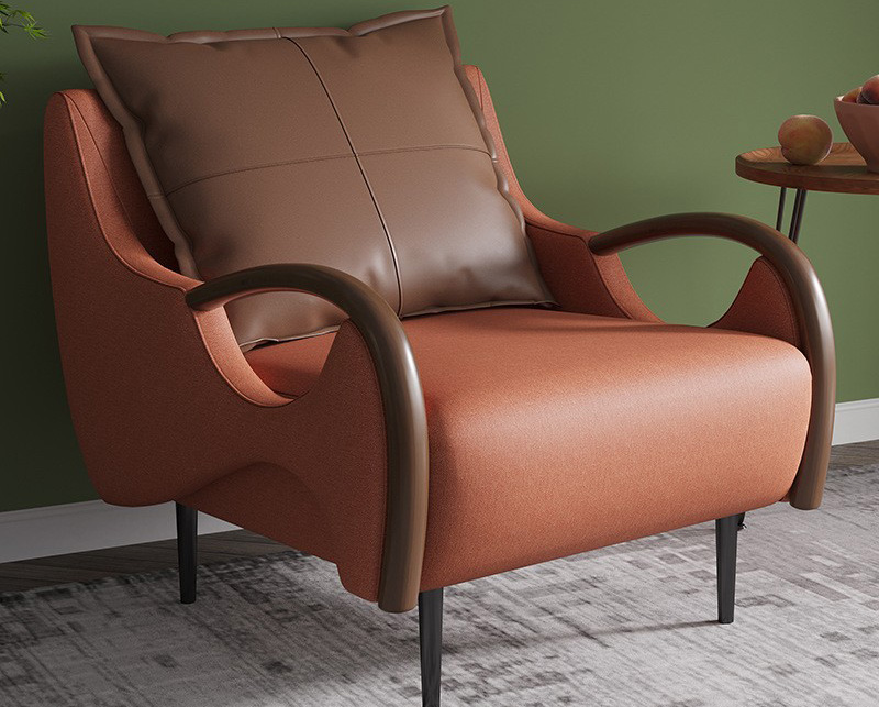 Modern simple sofa chair single living room lounge chair Nordic light luxury chair balcony lounger lounger