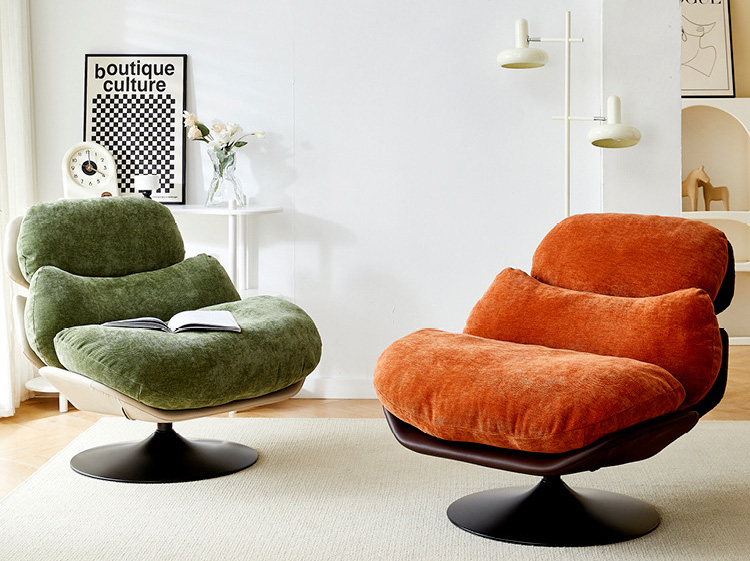 Nordic sofa chair lazy rotating single chair modern simple living room lounge chair