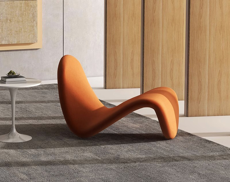 Italian light luxury lazy chair lounge lounge chair Danish creative tongue chair