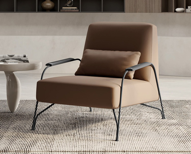 Single sofa chair recliner living room minimalist bedroom chair new chair Italian light luxury leisure network red single chair