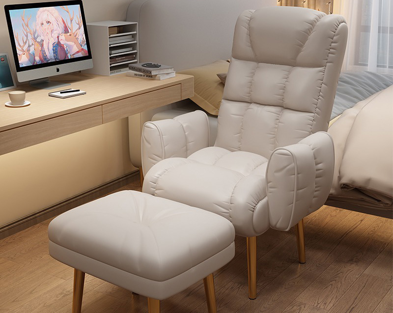 Lazy bedroom sofa computer chair single casual dormitory lazy chair small apartment balcony folding back recliner chair