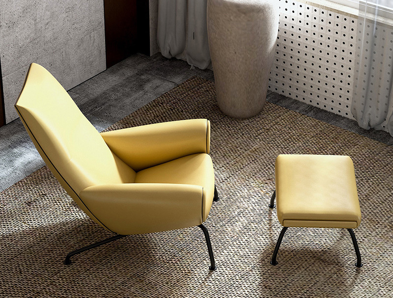 Nordic balcony lounge chair simple living room snail chair light luxury single sofa chair lazy recliner chair