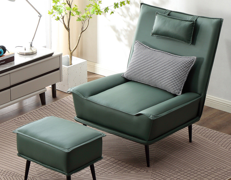 Light luxury lazy sofa chair Modern simple single sofa leisure Nordic adjustable balcony recliner