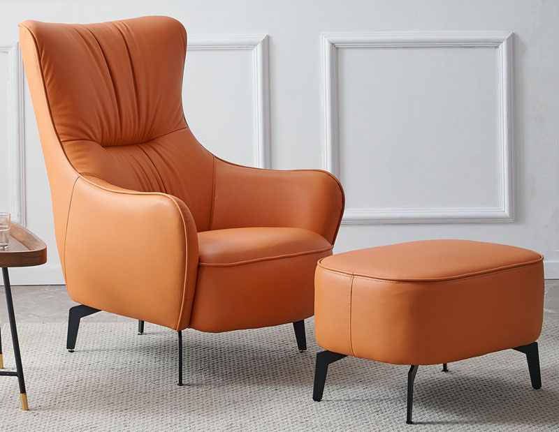 Light luxury sofa single chair Nordic high back single sofa living room bedroom leisure chair