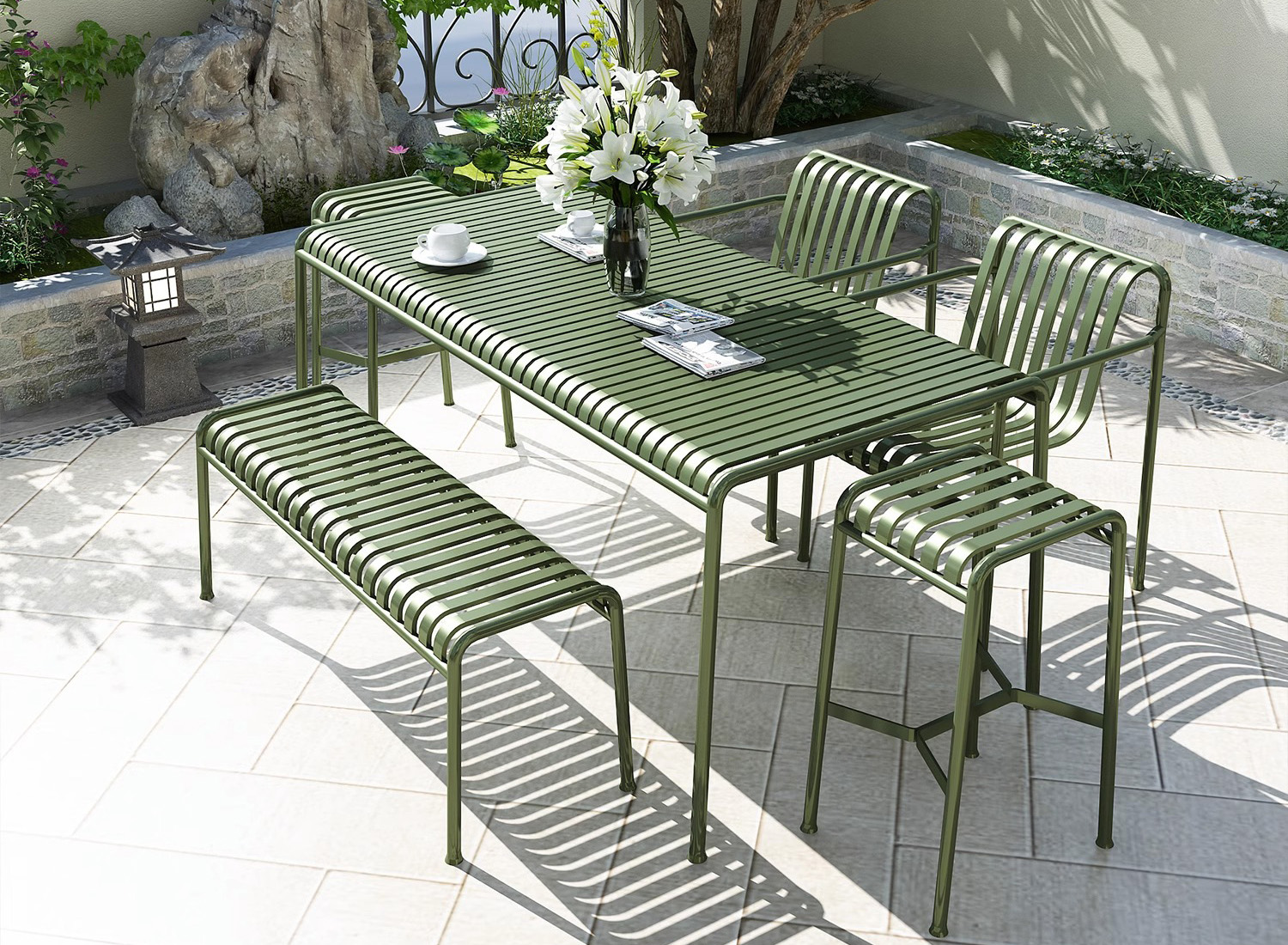 Nordic balcony simple chair courtyard outdoor table and chair net red wrought iron backrest chair bar stool lounge bench Nordic balcony simple chair courtyard outdoor table and chair net red wrought iron backrest chair bar stool lounge bench