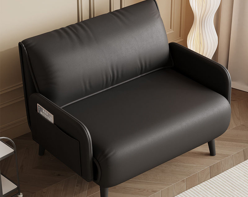 Cat scratch leather Italian minimalist folding sofa bed small apartment living room bedroom study multi-functional two light luxury sofa Cat scratch leather Italian minimalist folding sofa bed small apartment living room bedroom study multi-functional two light luxury sofa